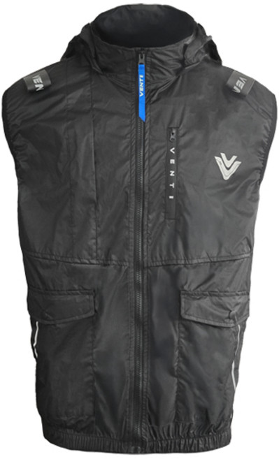 VENTI 12V 空調工作服 (連帽背心), 1個, 黑,3XL