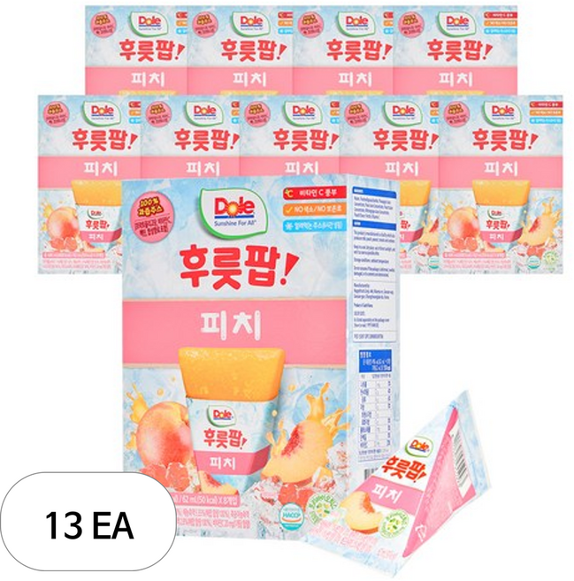 돌 피치 팝 주스, 496ml, 13개