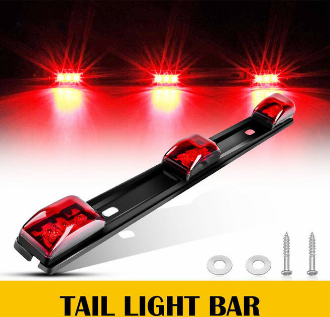 호환 스테인레스 트럭 트레일러 ID 바 라이트 후면 빨간색 LED 마커 클리어런스 자동차 부품 액세서리 15, 1개