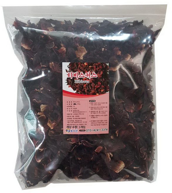 해남농수산 히비스커스 차 꽃차 꽃잎차, 1개입, 1개, 500g, 500g