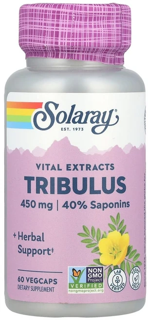 솔라레이 트리뷸러스 추출물 450mg 베지테리안 캡슐, 60정, 1개 - 쿠팡