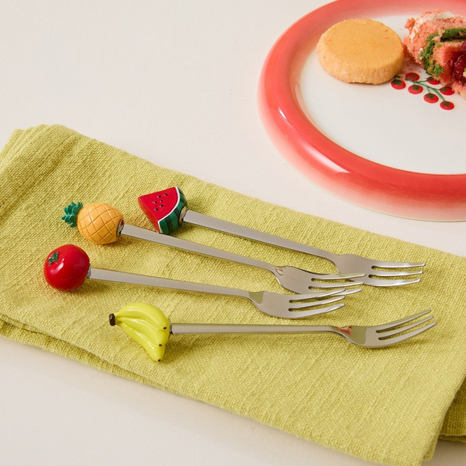 모던하우스 스무디팝 레진 티포크 4P 세트 TO0926004