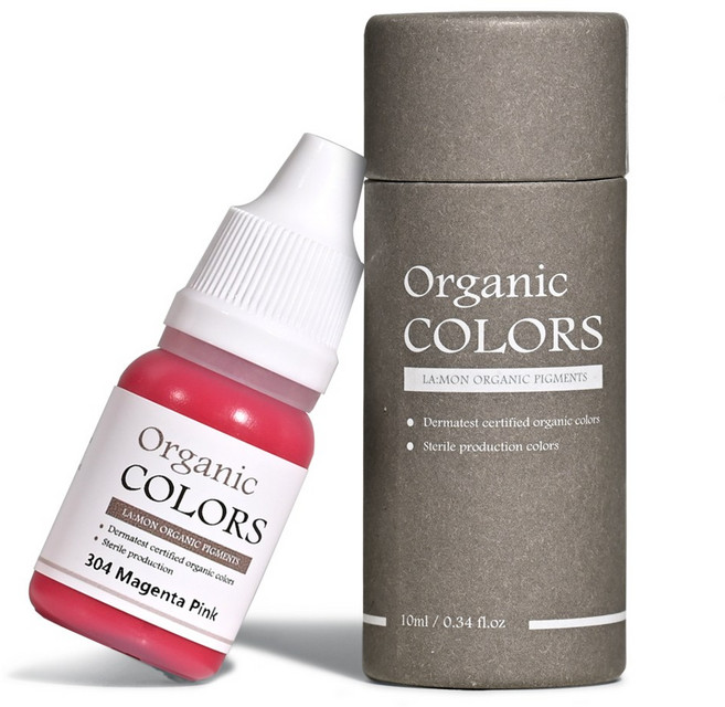 래쉬몬스터 오가닉 수지엠보 색소 아이라인 입술반영구 눈썹문신 스킨커버 10ml, 1개, [수지 머신] 304 마젠타 핑크