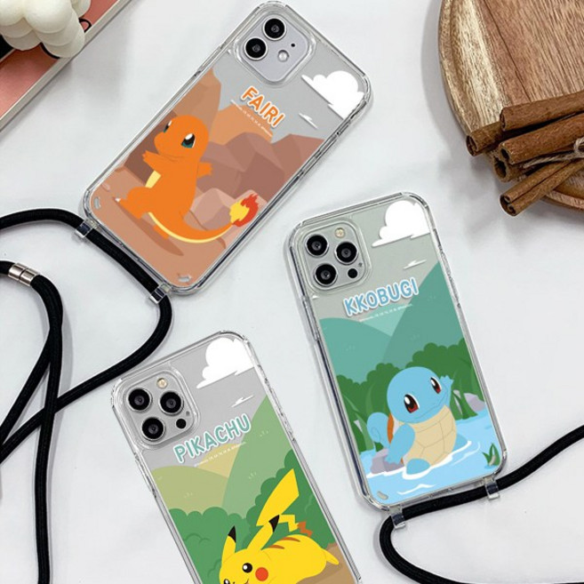 포켓몬스터 포래스트 목걸이 스트랩 휴대폰 케이스