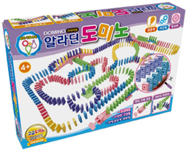 [ABC문구] 알라딘 도미노 202pcs / 프리미엄 고급형 도미노게임, 202pcs(혼합색상), 1개