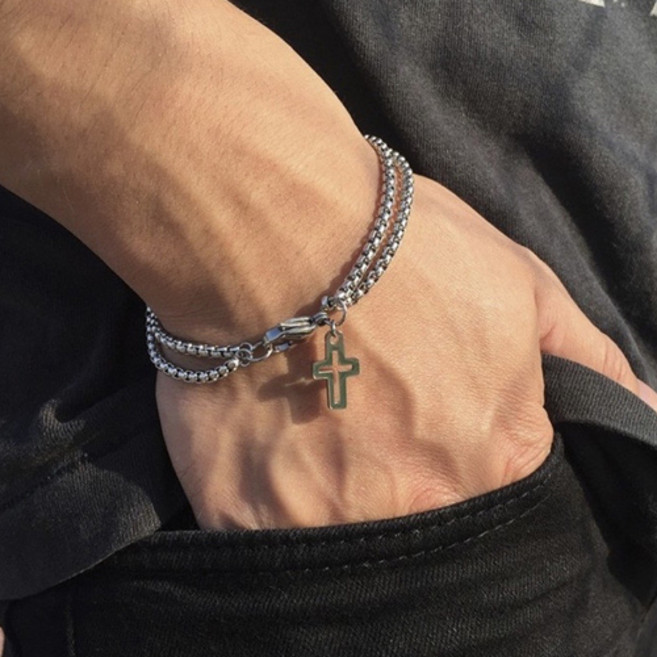 행운 매듭 커플팔찌 길이조절 남녀공용 소원 실팔찌