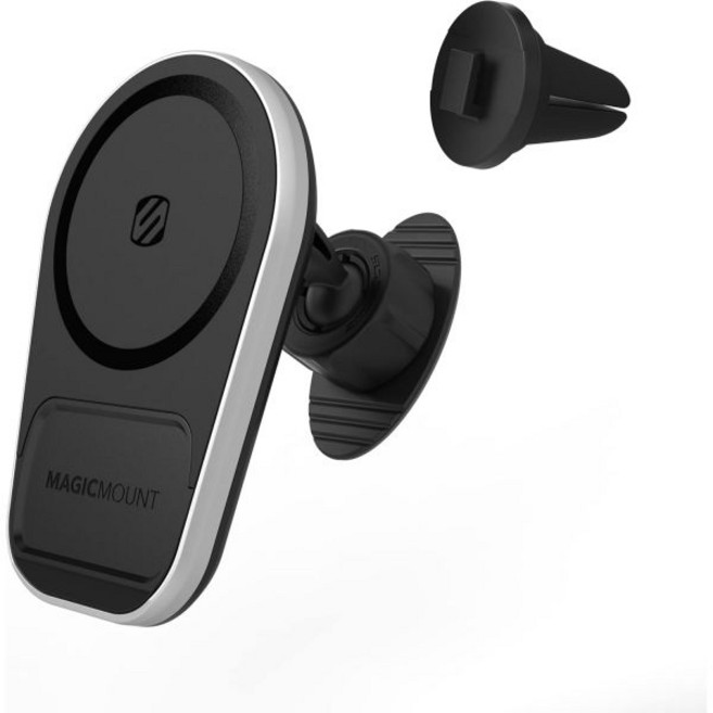 차량용 충전기 거치대 초고속 Scosche MPQ5DV-XTSP MagicMount Pro Charge5 15W 무선 충전 MagSafe 자동차 마운트 대시보드벤트용 마그네틱, Dash / Vent