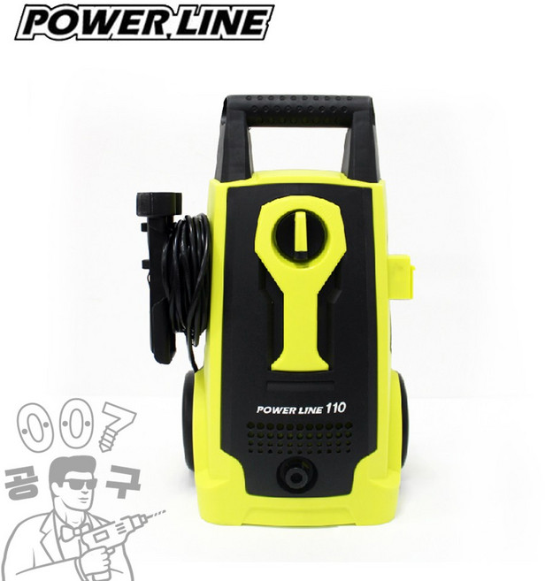 파워라인 고압세척기 110BAR, 블랙 + 옐로우, PL-1199L