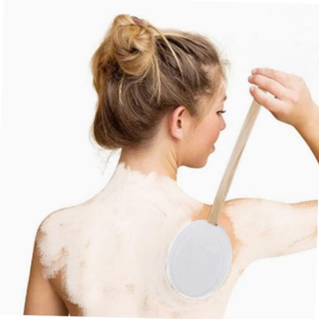 등 로션 브러쉬 마사지 트리트먼트 클렌징 등 바디 브러쉬 샤워 홈케어 바르기 손잡이 케어 용품 미용 셀프, 원목바디+헤드1개, 본상품선택