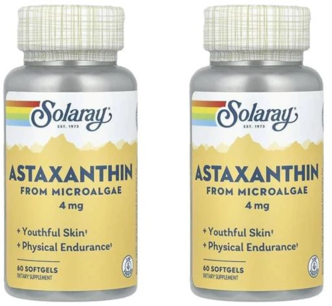 솔라레이 아스타잔틴 4mg 소프트젤, 2개, 60정 - 쿠팡