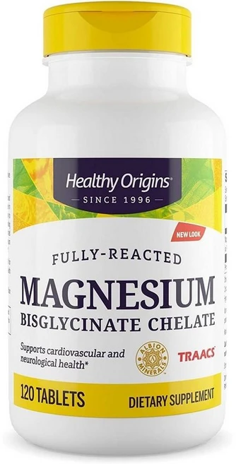 Healthy Origins 헬시오리진 마그네슘 비스글리시네이트 킬레이트 120타블렛 2개, 1개, 120정 - 쿠팡