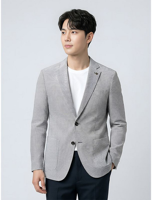 BY파크랜드 그린 린넨 혼방 지도리 스트레치 자켓-A5KC2310174A