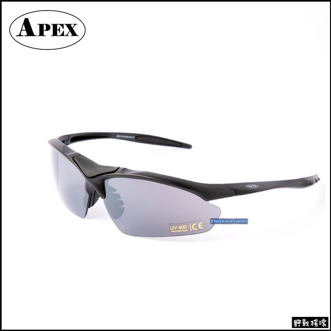 APEX 805 戰術射擊眼鏡 抗UV400, 黑色, 1個