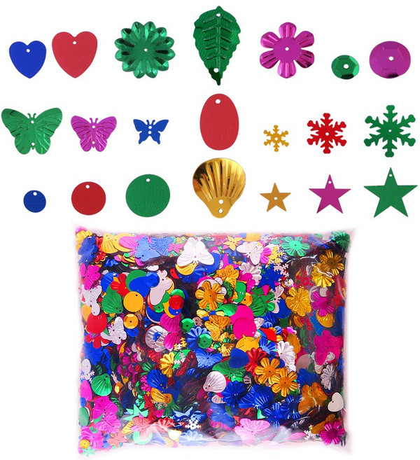 유니아트 대용량 스팡클 혼합 세트, 혼합색상, 1세트