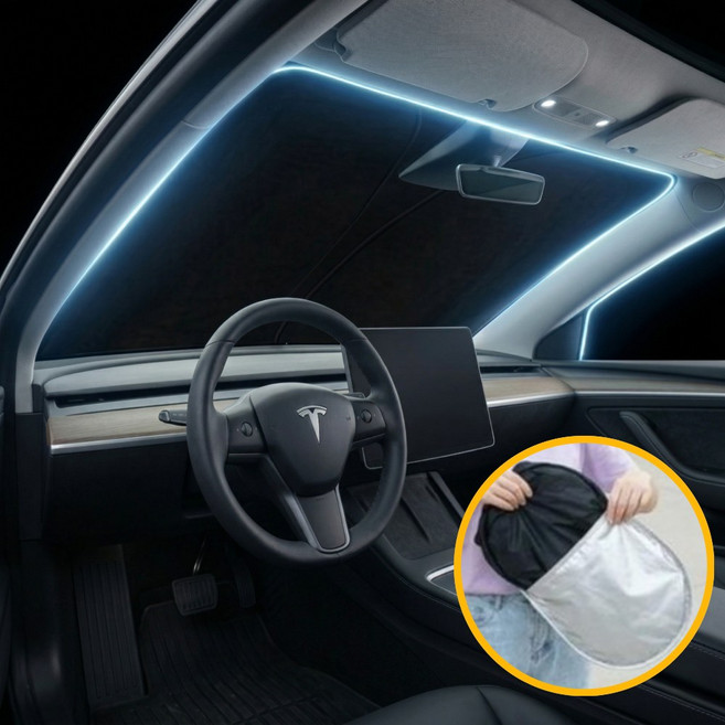 티핑하우스 티타늄 코팅 5세대 차량 앞유리 햇빛가리개, 1개, 티타늄 블랙