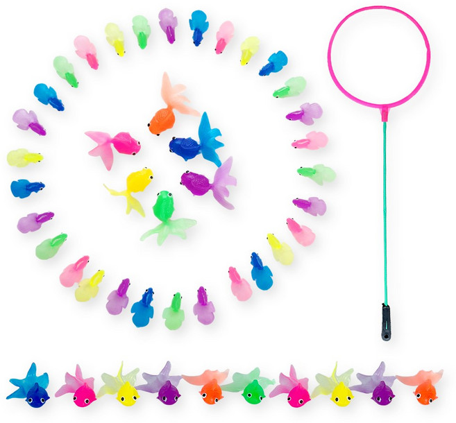 라호 말랑피쉬 낚시놀이 물고기 46마리 물놀이 목욕 유아 장난감, 1개