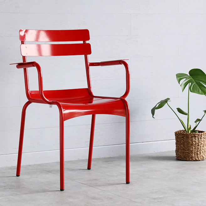 마켓비 MASSA 빈티지의자 SM1071A 레드, POGUN 체어패드 KS1003CHP 레드 1개, 1개