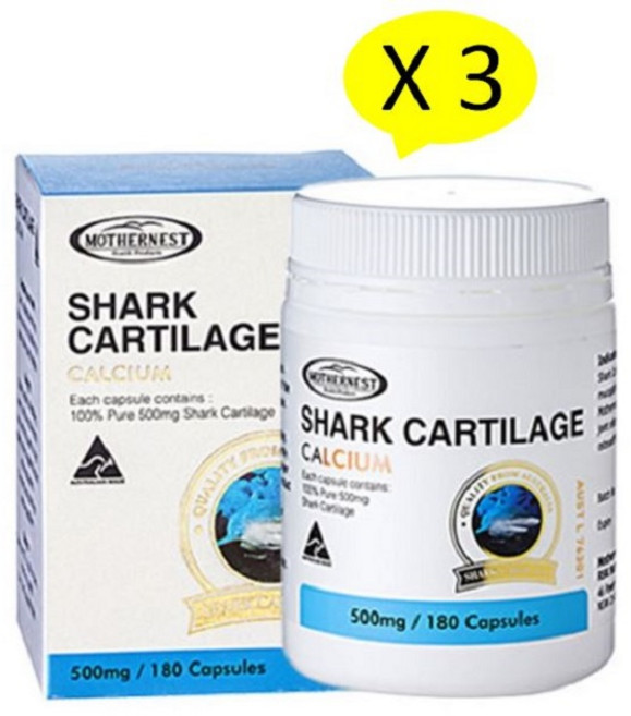 마더네스트 상어연골 칼슘 500mg 180정 2개 세트 콘드로이친, 3개