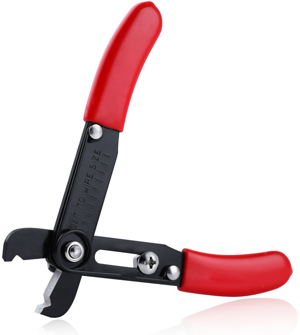 SPEEDWOX 5인치 조절식 와이어 스트리퍼 와이어 스트리퍼 조절식 조절식 전선스트리퍼 단일 구멍 조절식 와이어 스트리퍼 케이블 스트립퍼, 1개