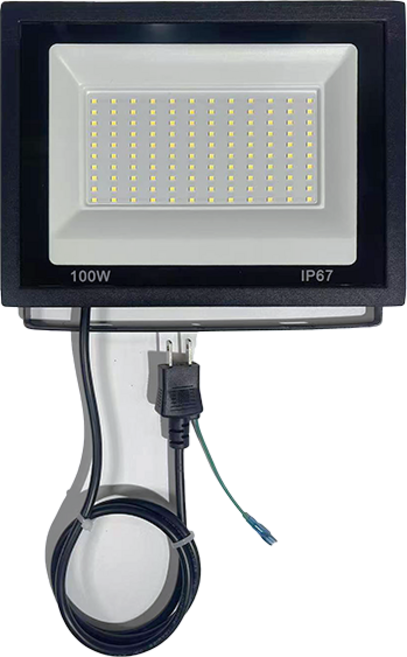 LED工業級投射燈 IP67防水 戶外露營工地照明, 100W-白光-110V, 1個