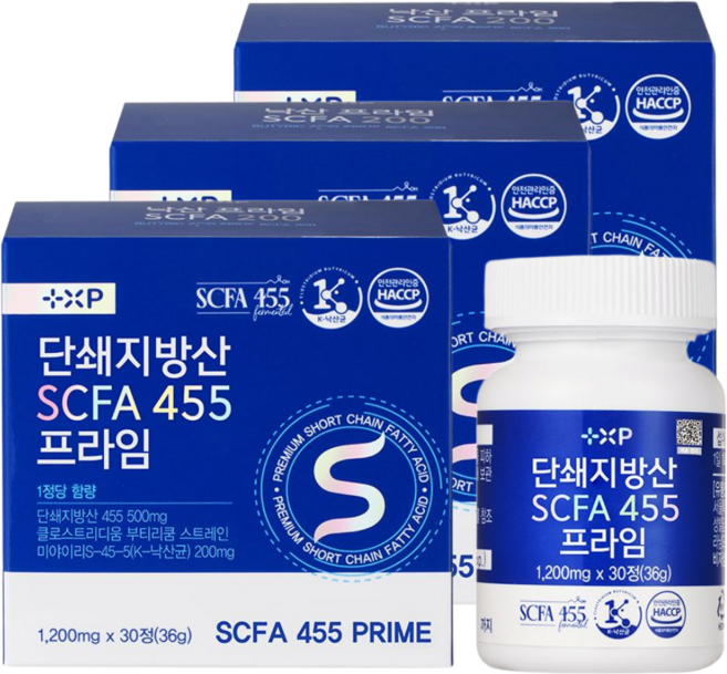 단쇄지방산 낙산 SCFA 455 프라임, 3세트, 30정