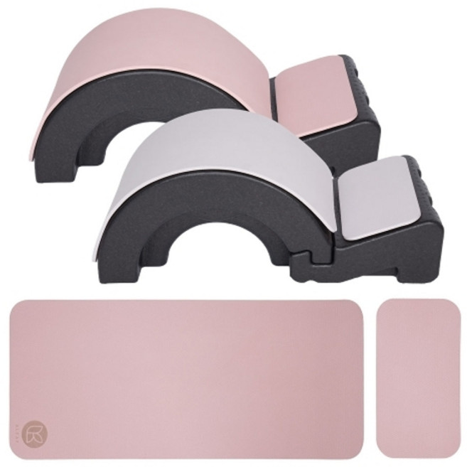 아리프 다용도 매트 운동 요가 필라테스 마사지 헬스, 페일핑크, 페일핑크, 1개