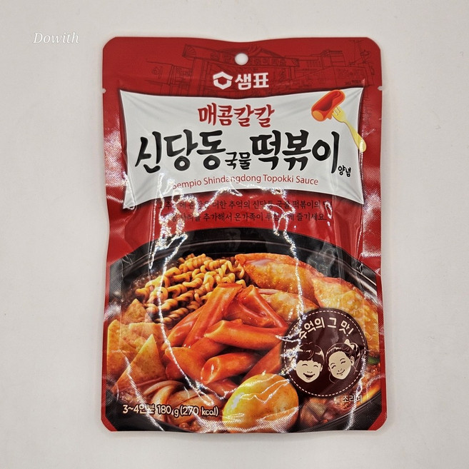 샘표 매콤칼칼 신당동 국물 떡볶이 양념, 180g, 8개