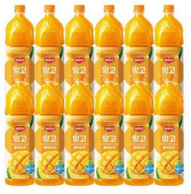 롯데칠성음료 델몬트 오리지널 망고 스카시, 12개, 1.5L