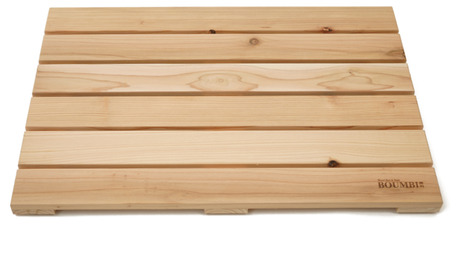 BOUMBI 국내제작 시더 Cedar 원목 발매트 발판, 평면 소 (65x43x4cm), 1개