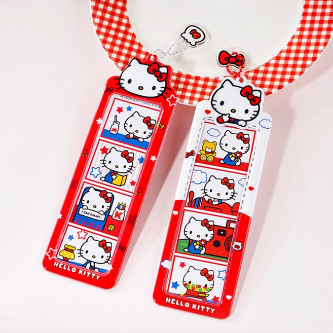 리리월드 산리오 정품 키티 귀여운 포토 키링 인생네컷 사진 키홀더 2종, 2개, 혼합색상