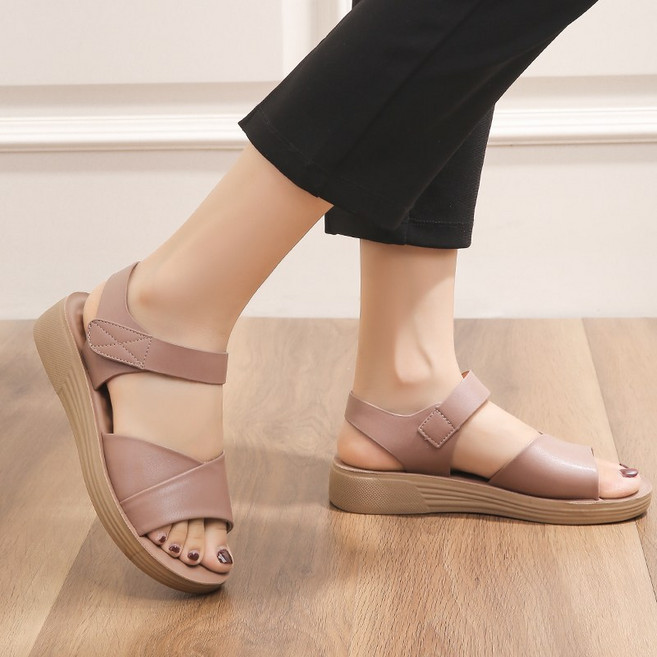 YANGTA 발편한 여름 여성 가벼운 미끄럼방지 벨로크 샌들