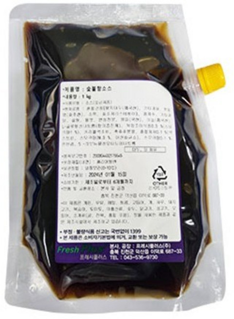 프레시플러스 숯불향소스, 3개, 1kg