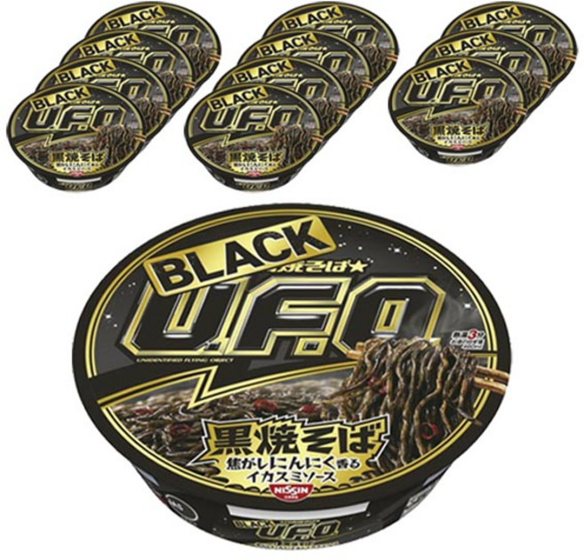닛신 야끼소바 블랙 UFO 쿠로야끼소바 100g, 12개