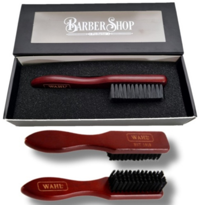 WAHL 왈 페이드 브러쉬 바버샵 케이스 포함, 브라운, 1개