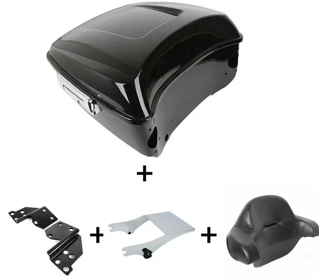 할리 로드 킹 스트리트 글라이드 울트라 일렉트라 CVO 모터사이클 방수 ABS 킹 투어 팩 탑 테일, 05 For 97-08 CH Set