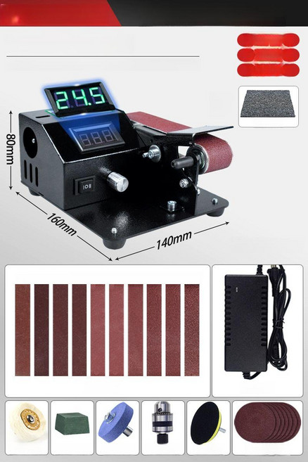 pick 전동칼갈이 연마기 가정용 칼가는기계 업소용, 1개, 350W 무단 속도 조절 디지털 표시 평면