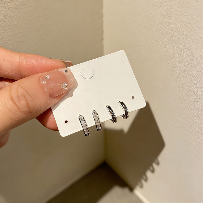 925은침 알러지케어 변색없는 큐빅 실버 스파클링 귀걸이 5종 컬렉션