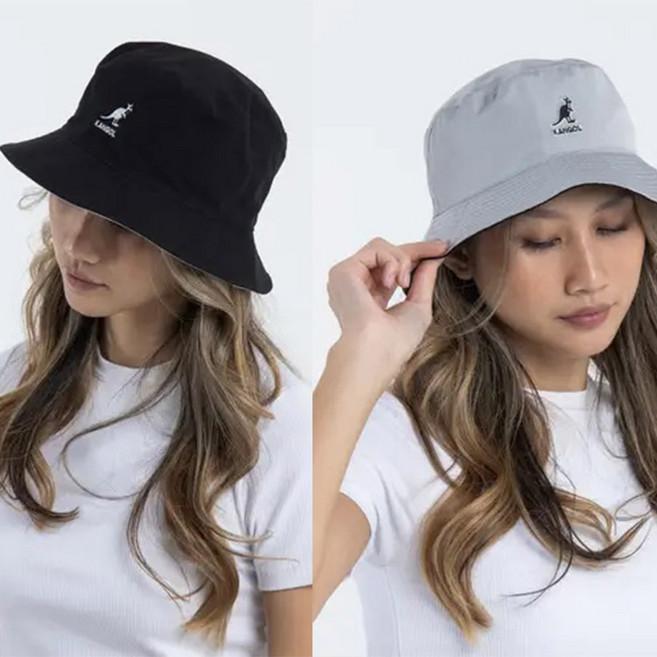 캉골 버킷햇 립스탑 리버시블 벙가지 모자 K5364 블랙 실버