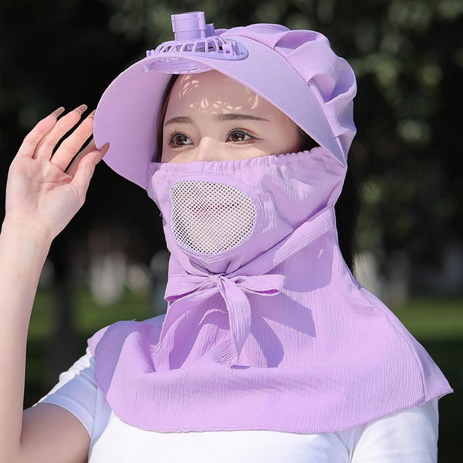 Mochae 선풍기 모자 썬캡 자외선차단 충전식 선풍기모자 차단 여름 휴대용 농사 선캡 낚시 캠핑 등산 얼굴 차양 여성 쿨캡