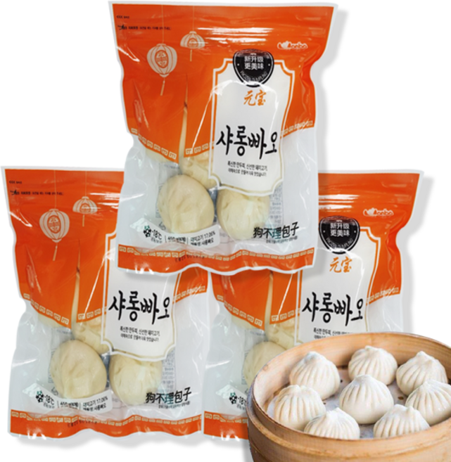 홍홍 중국식품 소룡포 뽀즈 8개입 중국만두 소룡포만두, 400g, 3개