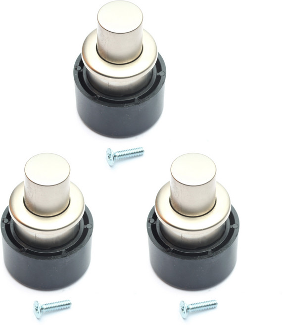 성원기업 PVC 매입손잡이 대(원터치 푸쉬)무광실버, 3개