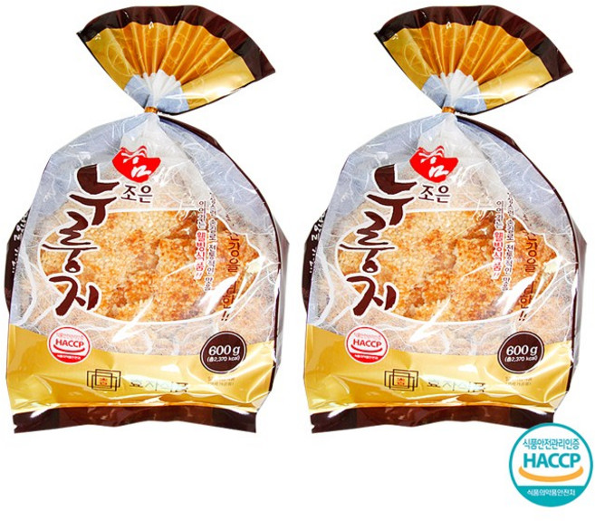 효자식품 참조은 누룽지 (국내산쌀), 600g, 2개