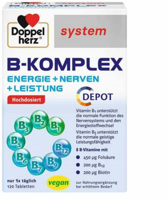 도펠헤르츠 B콤플렉스 비타민B 복합 120정 1개 독일 - 쿠팡