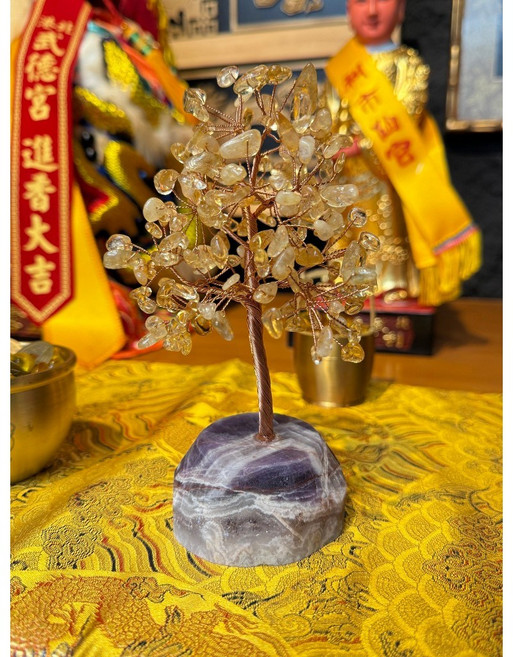 陽明山馬槽湖慈白岑寺 水晶發財樹, 黃水晶