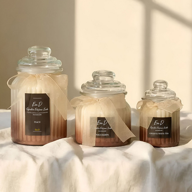 캔들백화점 시그니처 우드심지 대용량 캔들 향초 특별한 그라데이션, 샌달우드 Type, 660g, 1개