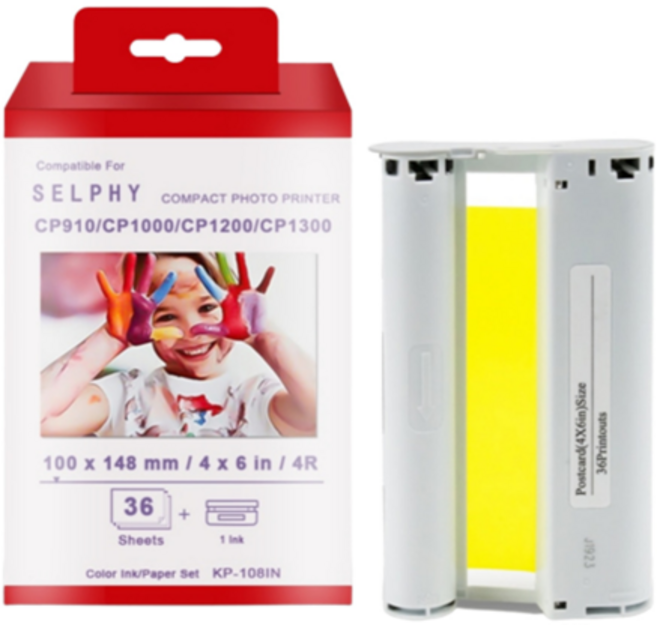 캐논 셀피 잉크 카트리지 호환 CP1000 CP1300 CP1500, 잉크 카트리지 1개, 1개