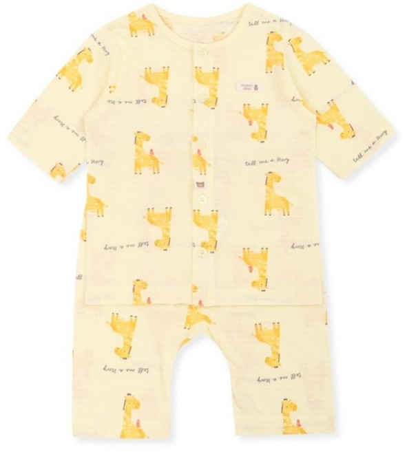 오가닉맘 유아용 투게도 칠부 내의 상하 세트 MJSP7B05