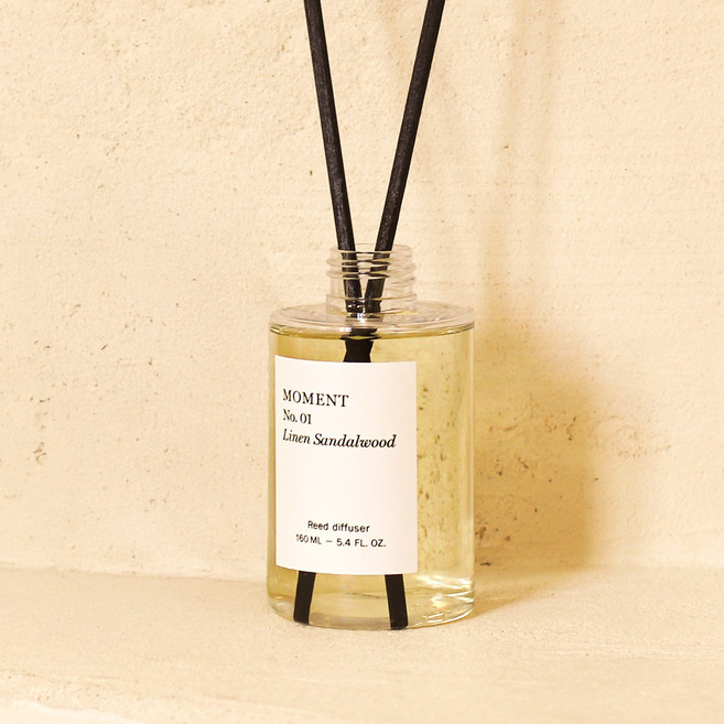 모먼트 디퓨저 리필+리드스틱, 1개, 160ml, 엠버 바닐라 (고급스러운 바닐라향)