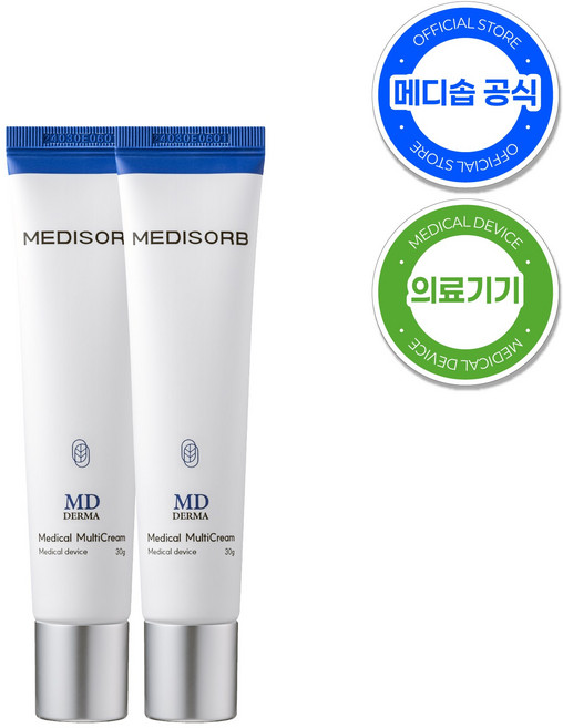 메디솝 엠디 더마 메디컬 멀티크림 30g 의료기기 피부장벽 각질케어, 2개