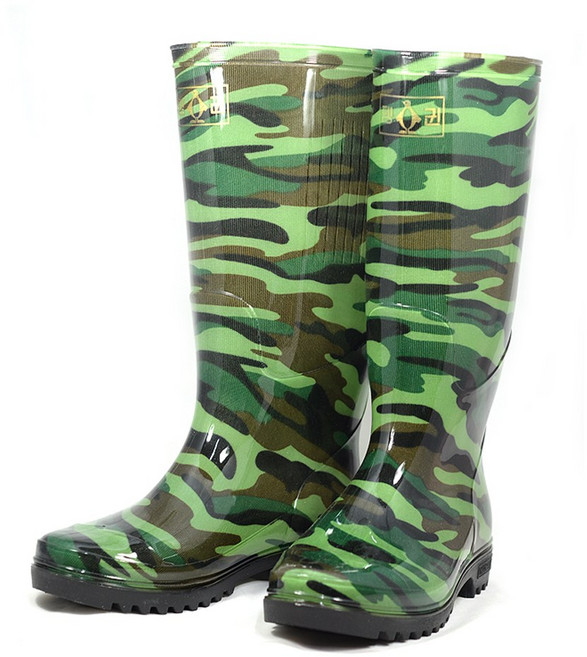 펭귄 얼룩무늬 고무 장화 작업 농사 미끄럼방지